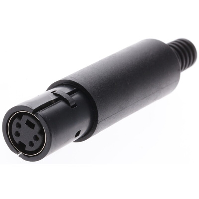 RS PRO 4 Pole Miniature Din Socket, 1A, 100 V ac, Female, Cable Mount