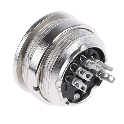 Amphenol Industrial, C 091 A 5 Pole M16 Din Socket, DIN 41524, 4A, 100 V IP40, Screw Lock, Female, Panel Mount