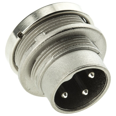 Amphenol Industrial, C 091 A 3 Pole M16 Din Plug, DIN 41524, 4A, 300 V IP40, Screw Lock, Male, Panel Mount