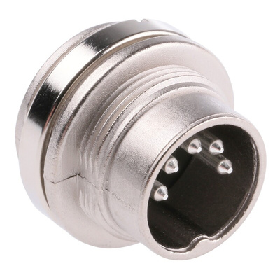 Amphenol Industrial, C 091 A 5 Pole M16 Din Plug, DIN 41524, 4A, 100 V IP40, Bayonet, Male, Panel Mount