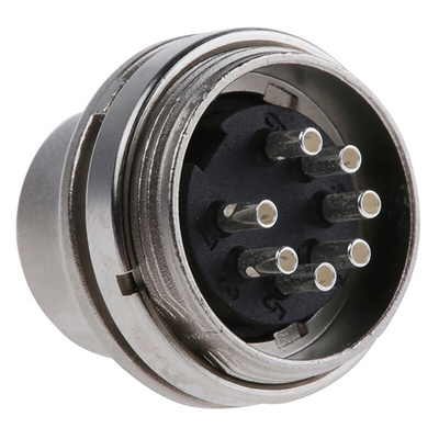 Amphenol Industrial, C 091 A 7 Pole M16 Din Plug, DIN 45329, 4A, 100 V IP40, Screw Lock, Male, Panel Mount