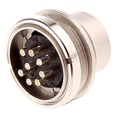 Amphenol Industrial, C 091 A 8 Pole M16 Din Plug, DIN 45326, 4A, 100 V IP40, Screw Lock, Male, Panel Mount