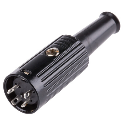 RS PRO 4 Pole Din Socket, 1A, 100 V ac, Push Lock, Female, Cable Mount