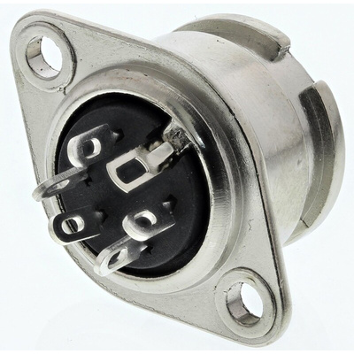 RS PRO 5 Pole Din Socket, 1A, 100 V ac, Bayonet, Female, Chassis Mount