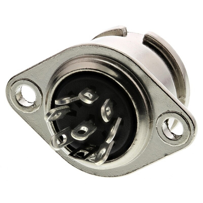 RS PRO 8 Pole Din Socket, 1A, 100 V ac, Bayonet, Female, Chassis Mount
