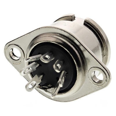 RS PRO 7 Pole Din Socket, 1A, 100 V ac, Bayonet, Female, Chassis Mount