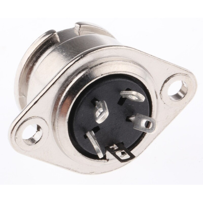 RS PRO 4 Pole Din Socket, 1 → 4A, 100 V ac, Bayonet, Female, Chassis Mount