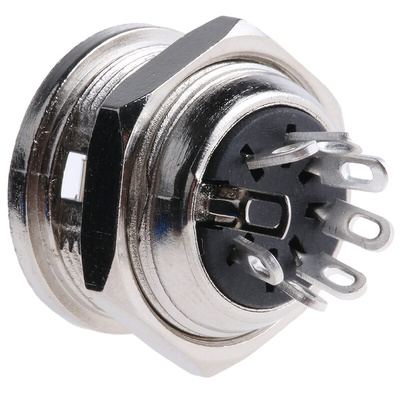 RS PRO 7 Pole Din Socket, 4A, 100 V ac, Female, Panel Mount