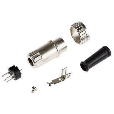 RS PRO 4 Pole Din Plug, 4A, 100 V ac, Bayonet, Male, Cable Mount
