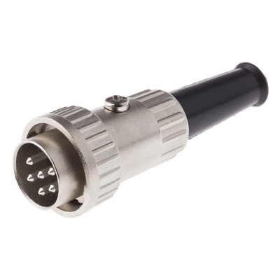 RS PRO 6 Pole Din Plug, 1A, 100 V ac, Bayonet, Male, Cable Mount