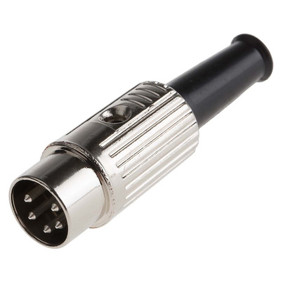 RS PRO 5 Pole Din Plug, 1A, 100 V ac, Male, Cable Mount