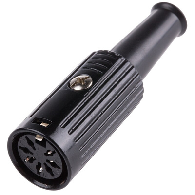 RS PRO 7 Pole Din Socket, 1A, 100 V ac, Push Lock, Female, Cable Mount