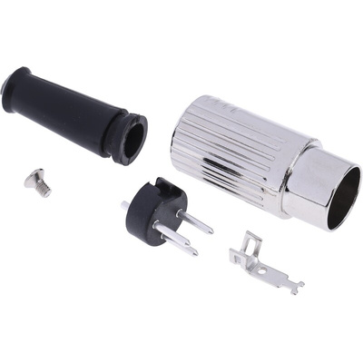 RS PRO 3 Pole Din Plug, 1A, 100 V ac, Male, Cable Mount
