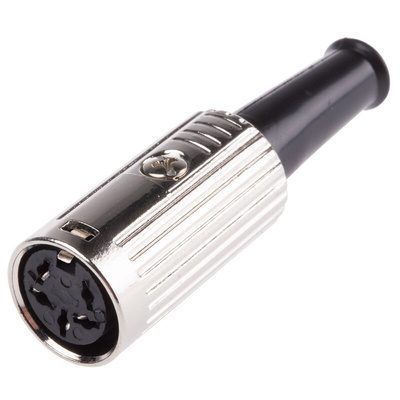 RS PRO 5 Pole Din Socket, 1A, 100 V ac, Push Lock, Female, Cable Mount