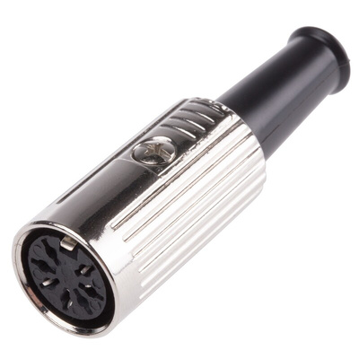 RS PRO 7 Pole Din Socket, 1A, 100 V ac, Push Lock, Female, Cable Mount