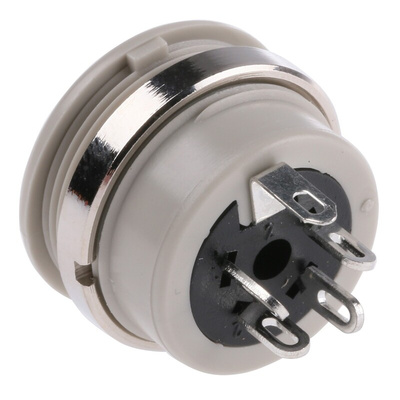 Hirschmann, MAB 4 Pole Din Socket, DIN EN 60 130-09, 4A, 34 V ac/dc IP30, Screw Lock, Female, Panel Mount