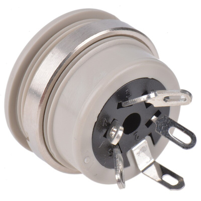 Hirschmann, MAB 5 Pole Din Socket, DIN EN 60 130-09, 4A, 34 V ac/dc IP30, Screw Lock, Female, Panel Mount