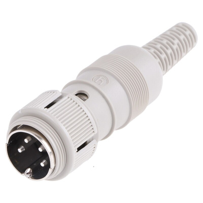 Hirschmann, MAS 4 Pole M16 Din Plug, 4A, 34 V ac/dc IP30, Screw Lock, Male, Cable Mount