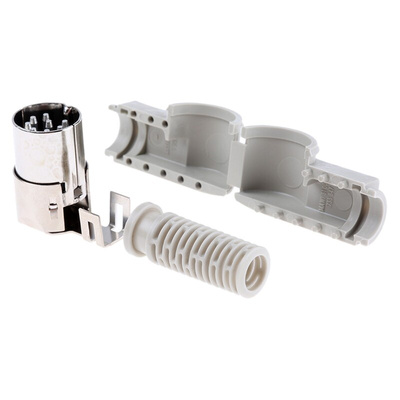 RS PRO 8 Pole Right Angle Din Plug, DIN 45326, 4A, 34 V ac/dc IP30, Male, Cable Mount