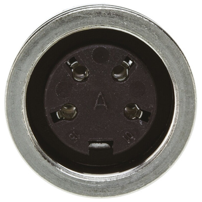 Amphenol C 091 D Series, 4 Pole Din Socket Socket, 5A, 300 V ac/dc IP67, Screw On