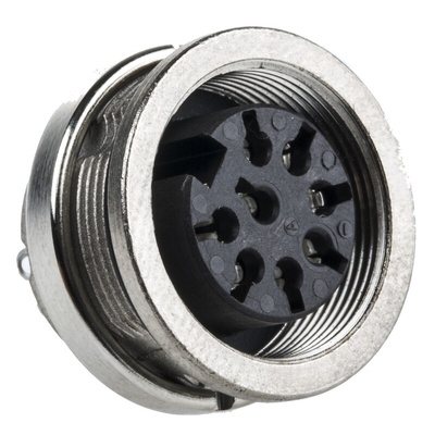 Amphenol C 091 D Series, 8 Pole Din Socket Socket, 5A, 100 V ac/dc IP67