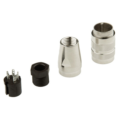Amphenol Industrial, C 091 D 4 Pole M16 Din Socket, 5A, 300 V ac/dc IP67, Screw On, Female, Cable Mount