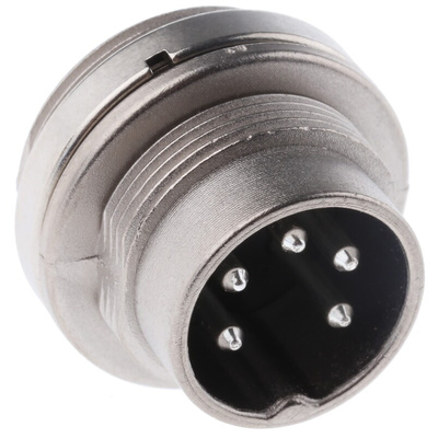 Amphenol C 091 D Series, 5 Pole Din Plug Plug, 5A, 300 V ac/dc IP67