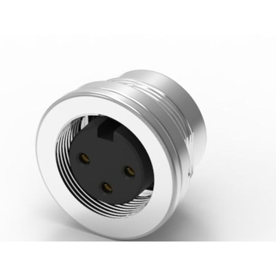 RS PRO 3 Pole M16 Din, 5A, 250 V IP67, Screw Lock, Female, Panel Mount