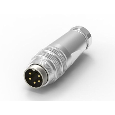 RS PRO 5 Pole M16 Din, 5A, 250 V IP67, Screw Lock, Male, Cable Mount