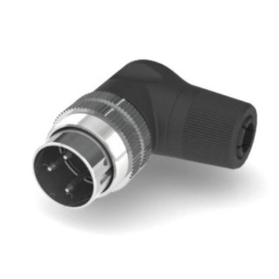 RS PRO 3 Pole Right Angle M16 Din, 4A, 100 V IP40, Screw Lock, Male, Cable Mount