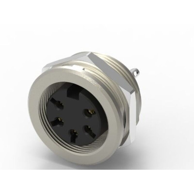 RS PRO 5 Pole Din, 5A, 250 V IP40, Screw Lock, Female, Panel Mount