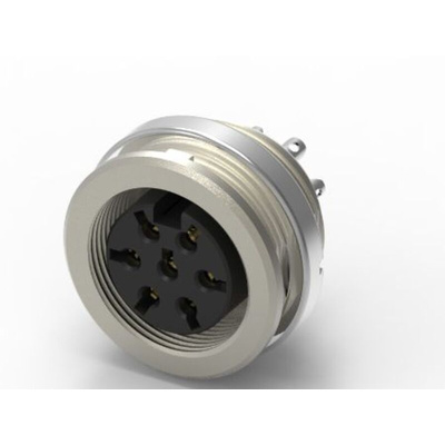 RS PRO 7 Pole Din, 5A, 250 V IP40, Screw Lock, Female, Panel Mount