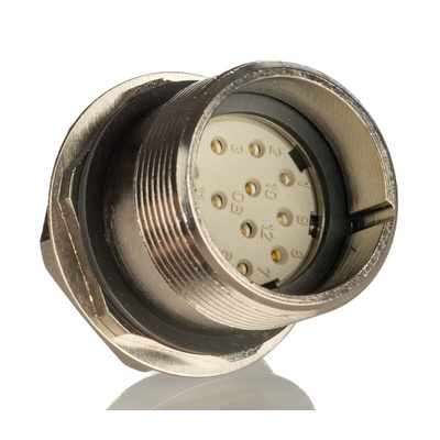 Lapp, R 12 Pole Din Socket, 7.5A, 1.5 kV IP65, Screw Lock, Female, Through Hole