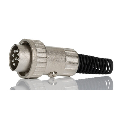 RS PRO 8 Pole Din Plug, Twist Lock, Male, Cable Mount