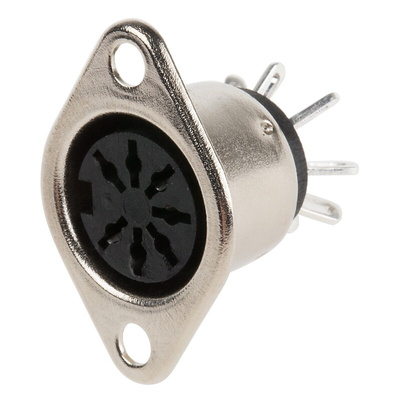 RS PRO 7 Pole Din Socket, 2A, Female, Panel Mount