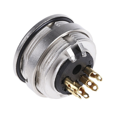 Lumberg 5 Pole Din Socket, DIN EN 60529, 60 V ac IP68, Female, Panel Mount