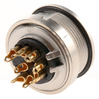 Lumberg 8 Pole Din Socket, DIN EN 60529, 60 V ac IP68, Female, Panel Mount