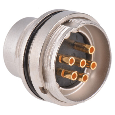 Lumberg 6 Pole Din Plug, DIN EN 60529, 5A, 250 V ac IP68, Male, Wall Mount