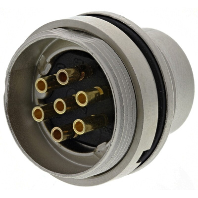Lumberg 7 Pole Din Plug, DIN EN 60529, 5A, 250 V ac IP68, Male, Wall Mount