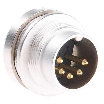Lumberg, SFV 5 Pole M16 Din Plug, DIN EN 60529, 5A, 60 V ac IP40, Male, Panel Mount