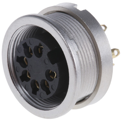 Lumberg, KFV 7 Pole M16 Din Socket, DIN EN 60529, 5A, 60 V ac IP40, Female, Panel Mount