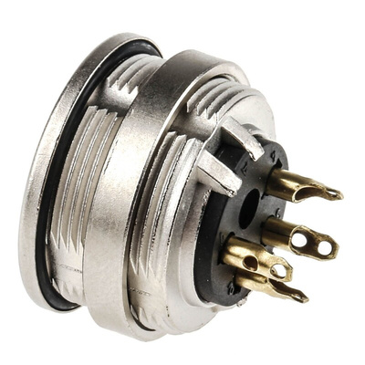 Lumberg 4 Pole Din Socket, DIN EN 60529, 5A, 250 V ac IP68, Female, Panel Mount