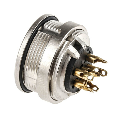 Lumberg 6 Pole Din Socket, DIN EN 60529, 5A, 250 V ac IP68, Female, Panel Mount