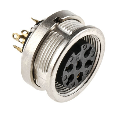 Lumberg 6 Pole Din Socket, DIN EN 60529, 5A, 250 V ac IP68, Female, Panel Mount
