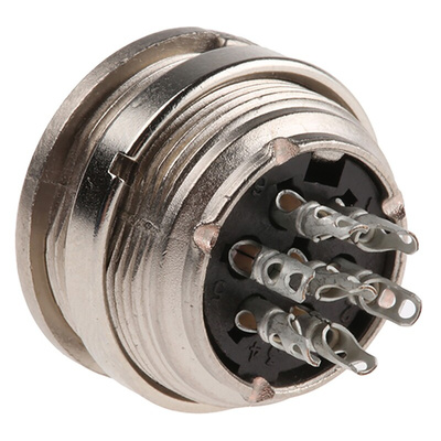 Amphenol Industrial, Signalmate C091 7 Pole M16 Din Socket, 5.0A, 300 V IP40, Screw On, Panel Mount