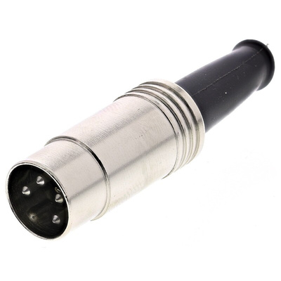 RS PRO 4 Pole Din Plug, 4A, 60 V ac, Male, Cable Mount