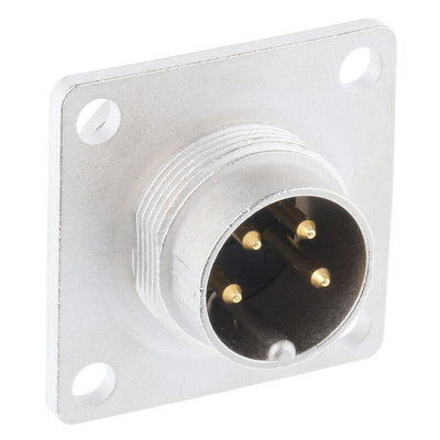 Lumberg 4 Pole Din Plug, 5A, 250 V ac IP68, Male, Panel Mount