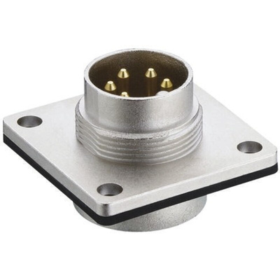Lumberg 8 Pole Din Plug, 5A, 60 V ac IP68, Male, Panel Mount