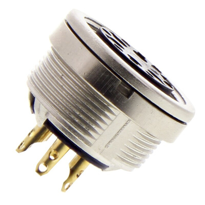 Lumberg 5 Pole Din Socket, DIN EN 60529, 5A, 250 V ac IP68, Female, Panel Mount