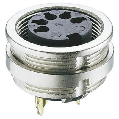 Lumberg 7 Pole Din Socket, DIN EN 60529, 5A, 60 V ac IP68, Female, Panel Mount